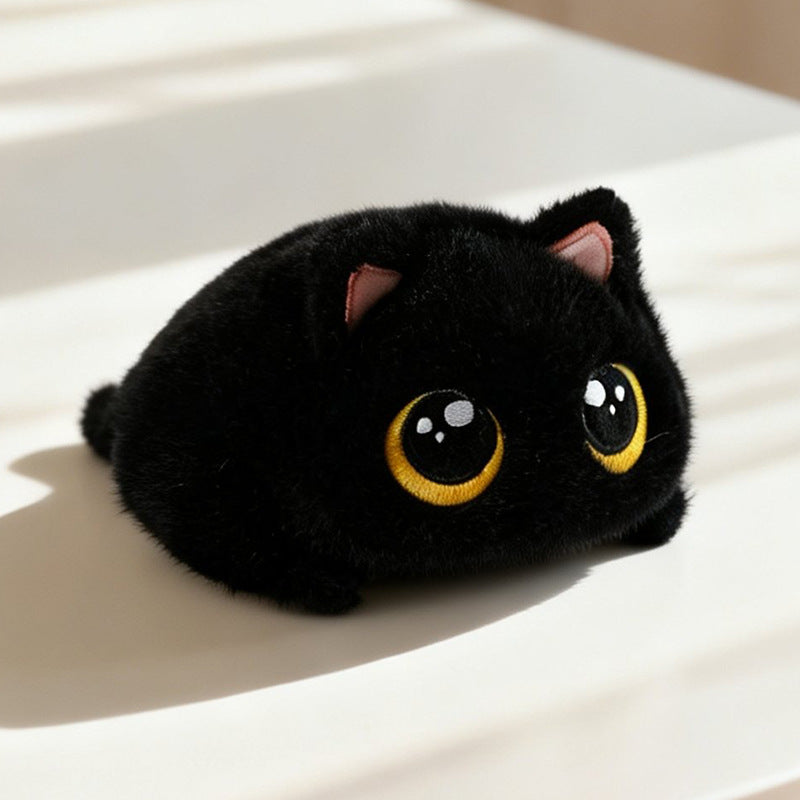 Round-Eyed Plush Cat Companion